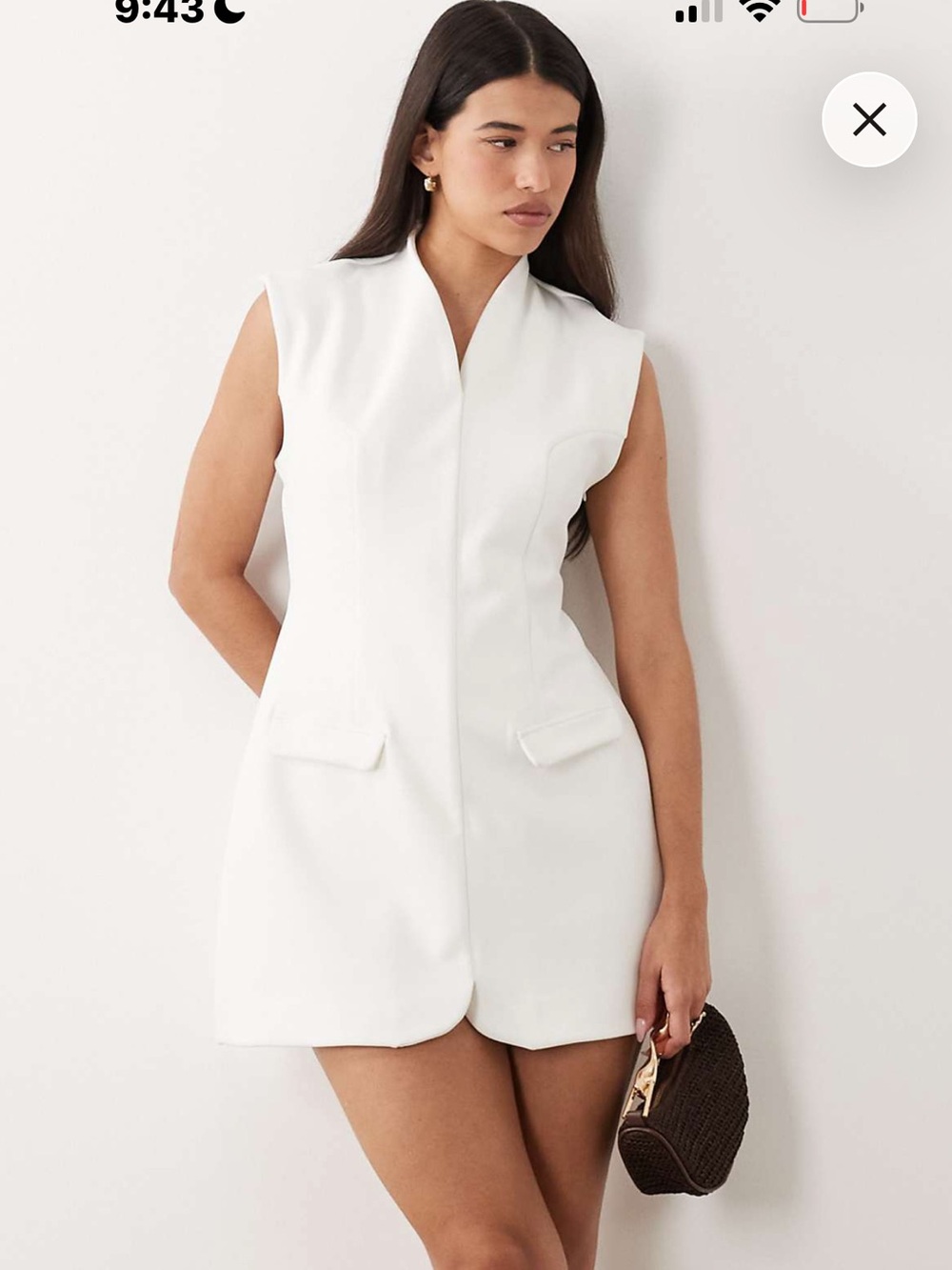 White Sleeveless Tailored Romper